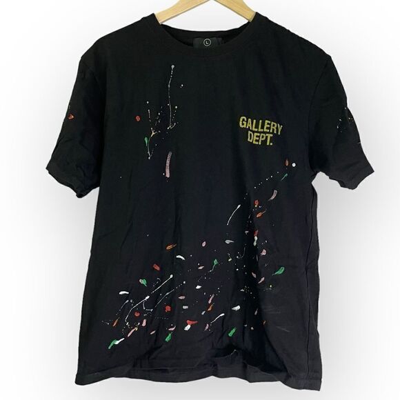 Paint Splatter T Shirt in Black - Picture 12 of 12
